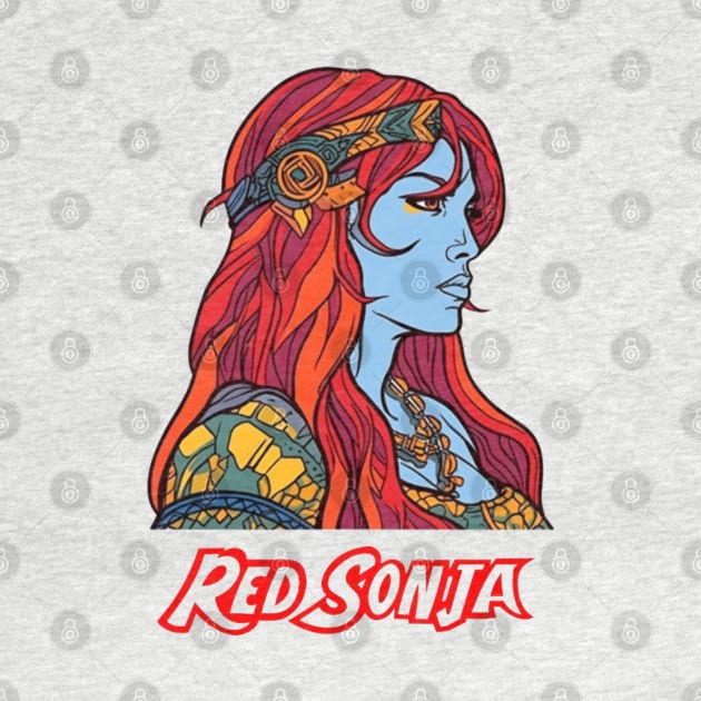 Red Sonja Graffiti Profile and Logo by ForbiddenGeek